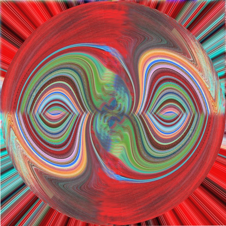 A glowing orb reflects itself in opposition.