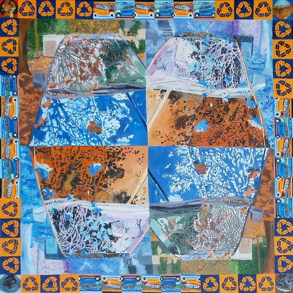 Road to Now Here ~ 36 x 36 Oil on canvas $2400.00